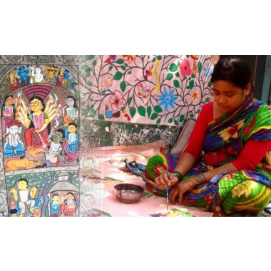 Meet the Master Series: Shreemati Mamani Chitrakar,Kalighat Painting, West Bengal.