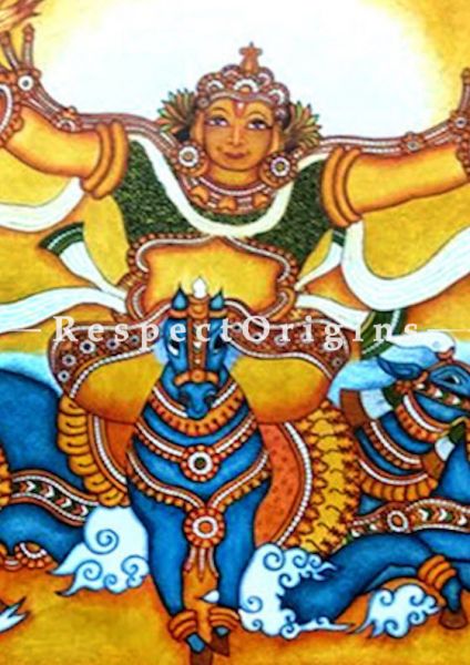 Buy Lord Surya- Sun God- Painting-Kerala Mural Art 42x60;RespectOrigins
