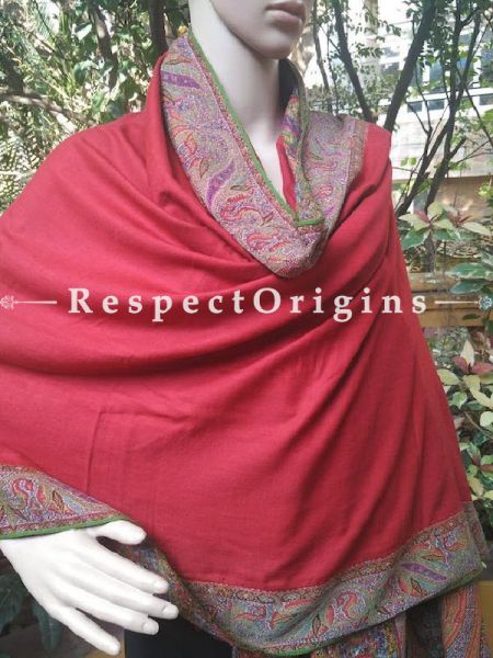 Buy Red Jamavaar Pashmina Kashmiri Ladies Shawl At RespectOriigns.com