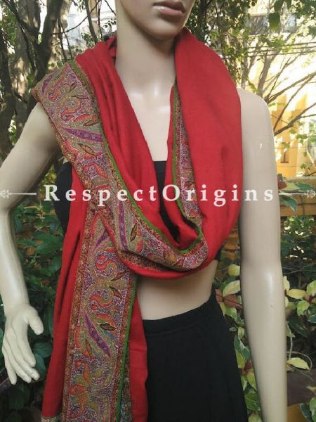 Buy Red Jamavaar Pashmina Kashmiri Ladies Shawl At RespectOriigns.com