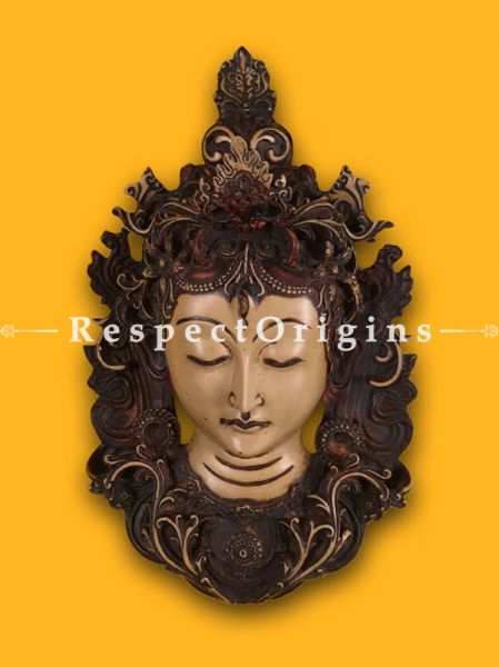 Buy Wall Mask; Wall Art; Handcrafted Lord Shiva; Marble; Beige; Size 7x4x12 in At RespectOrigins.com