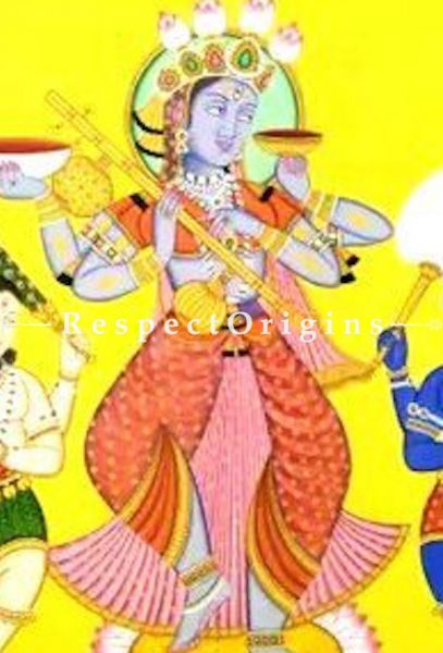 Pichwai Painting of Kali Maa With Kala And Gora Bhairav 48 x 66 inches|RespectOrigins