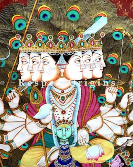 Buy Traditional Pichwai Painting of Lord Murugan 47 x 63 inches|RespectOrigins