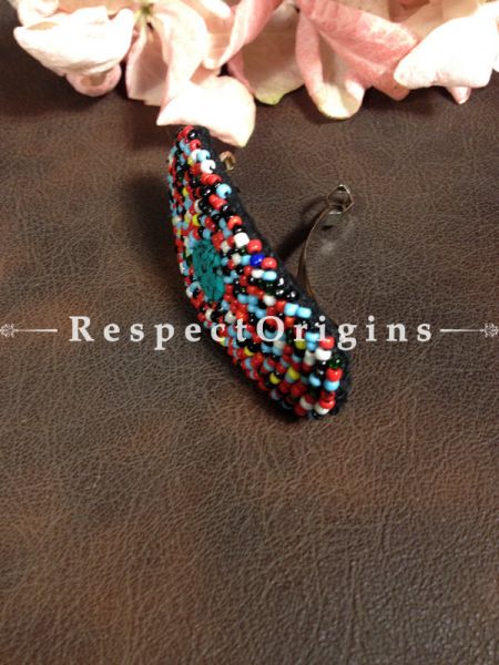 Buy Handmade Blue,Red & Yellow Coral Beads Ladakhi Hair Clips At RespectOrigins.com