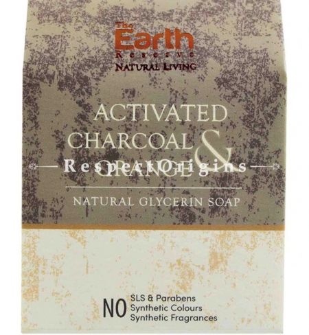 Activated Charcoal And Orange Natural Glycerin Soap, Set of 5, RespectOrigins. com