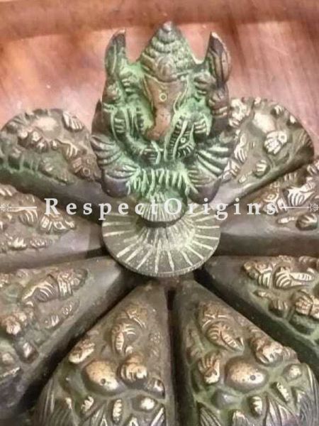 Buy Adorable intricately carved Kumkum Holder in Bronze At RespectOrigins.com