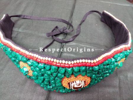 Buy Traditional Ladakhi Vintage Pendant Green Beaded Belt at RespectOrigins.com