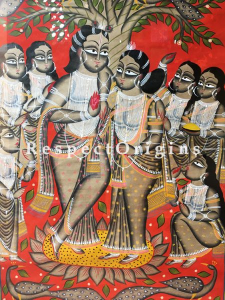 Buy Traditional Kerala Mural Shrirama Pattabhishekam Print On Canvas  at RespectOrigins.com