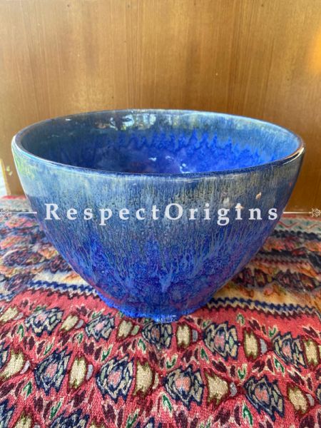 Handmade and Handpainted Khurja Pottery Ceramic Multi Purpose Serving and Storage Bowls; RespectOrigins.com