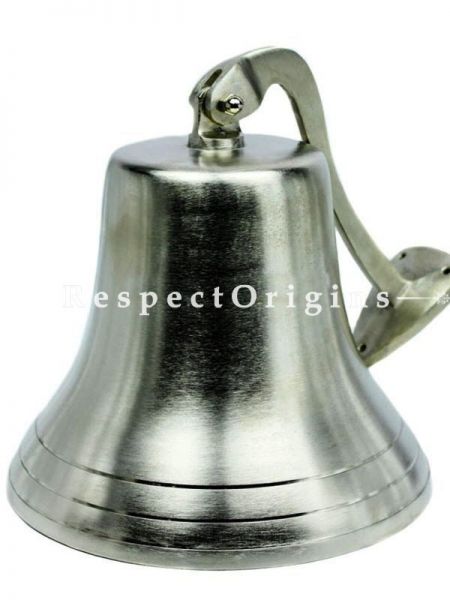 Buy Brushed Nickel Aluminum Bell, Zero Scuffings; Lavish ornamental Pirates Decor Functional Bells 11 inches At RespectOrigins.com