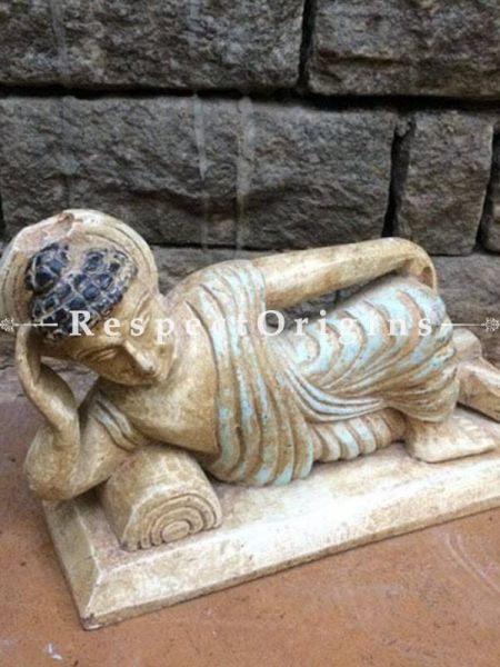 Buy Buddha Statue or Figurine; Tamil Nadu Wood Craft, 7x4x10 in At RespectOrigins.com
