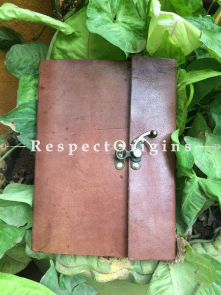Buy Rajasthani Brown Leather Diary with Lock At RespectOrigins.com