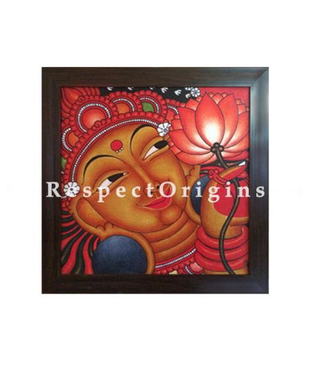 Buy Square Kerala Mural Painting of Lord Krishna and Radha in 18x18 Inches |RespectOrigins