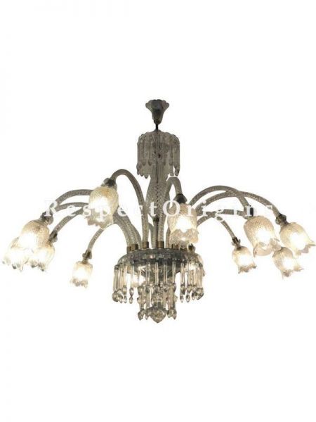 Buy Dazzling Dozen Lamps Handcrafted Glorious White Glass Chandelier. At RespectOriigns.com