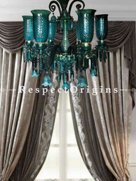 Buy Sea Green Handcrafted Classic Lamp Chandelier with 6-Arms. At RespectOriigns.com