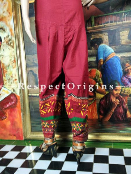 Buy Chic and Trendy Red Cotton Palazzos; RespectOrigins.com