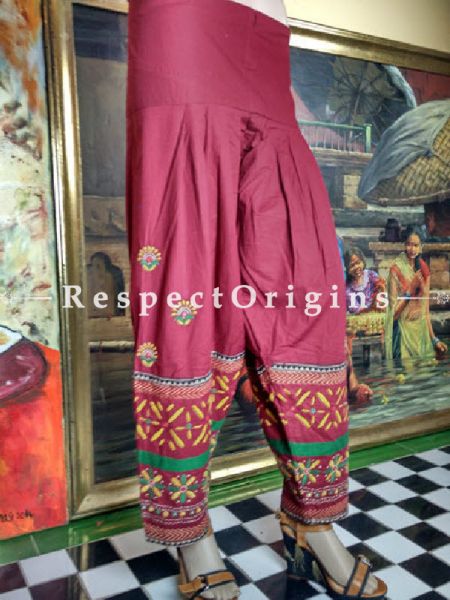 Buy Chic and Trendy Red Cotton Palazzos; RespectOrigins.com