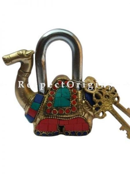 Buy Colored Camel Vintage Design Working Functional Lock with Keys At RespectOrigins.com