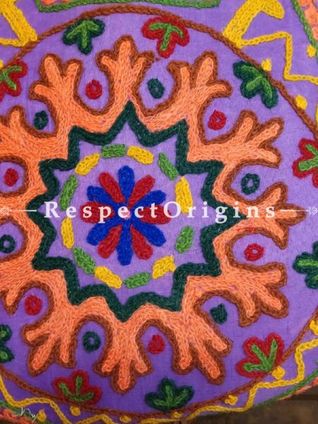 Richly Embroidered Satin Lined Crewel Hand Bag; RespectOrigins.com