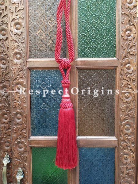 Buy Red Silken Curtain Tie-Back Pair; 25 X 2 Inches  at RespectOrigins.com
