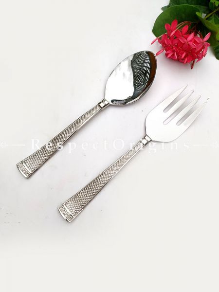 Stainless Steel Spoon Brass Finish Handle Cutlery Set (Pack of 2 Pcs)