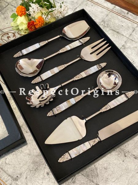 Classical Set of 7 Serving Cutlery Set; Includes Serving Spoon
