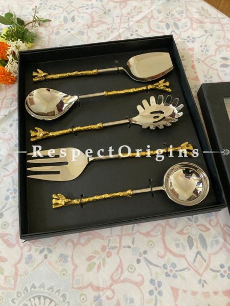 Tasteful Set of 5 Serving Cutlery Set; Includes Serving Spoon