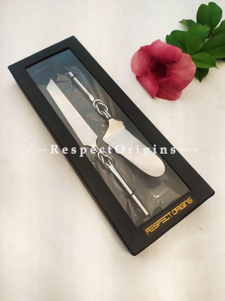 Sophisticated Cake Serving Set with  Handcrafted Designer Handle Boxed Gift; 12 Inches; RespectOrigins.com