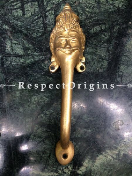 Buy Decorative Brass Pull Door Handle; Pair of Antique Finish Indian Decor; 8 in; Handcrafted Door Accessories At RespectOrigins.com