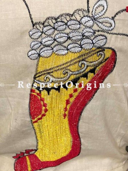 Designer Mix n Match One-of-a-kind Bengali Embroidered Choli Blouse in Beige; Size 40; RespectOrigins.com