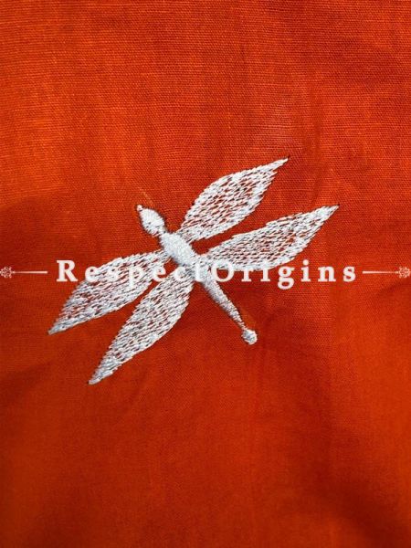 Designer Mix n Match One-of-a-kind Bengali Embroidered Choli Blouse Orange; Size 40; RespectOrigins.com
