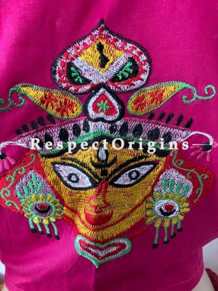 Designer Mix n Match One-of-a-kind Bengali Embroidered Choli Blouse  Pink; Size  38; RespectOrigins.com