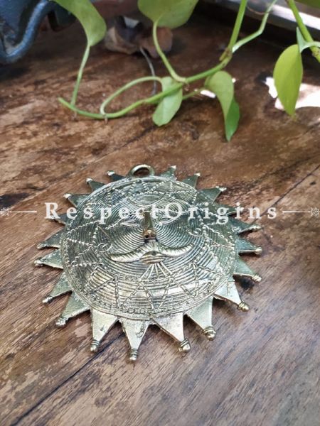 Sun & Moon Wall Plate Gift Set in Dhokra; 5 Inches; RespectOrigins.com