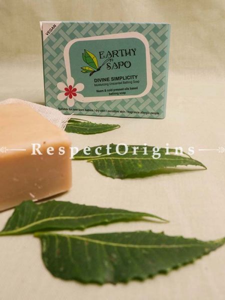 Combo Of Aloevera, Shea Butter & Turmeric & Neem & Coconut Milk Based Cold Pressed Oils Unscented Natural Moisturizing Bathing Soap; RespectOrigins.com