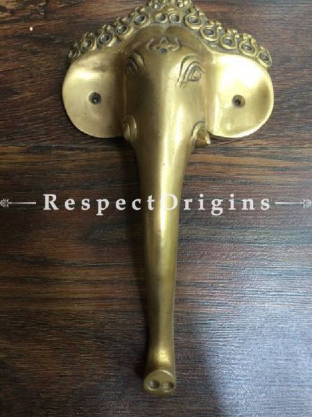 Buy Elephant Head Pull Door Handle; Antique Finish Indian Decor; 10 in; Handcrafted Door Accessories At RespectOrigins.com