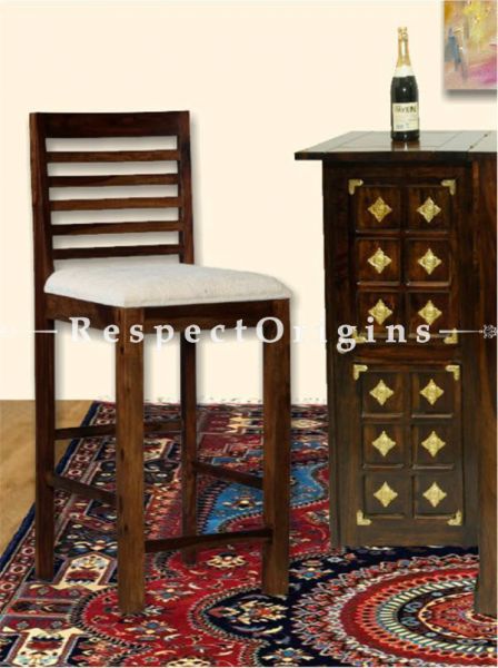 Buy Fanny High Wooden Designer Upholstered Bar Stool Pair At RespectOrigins.com