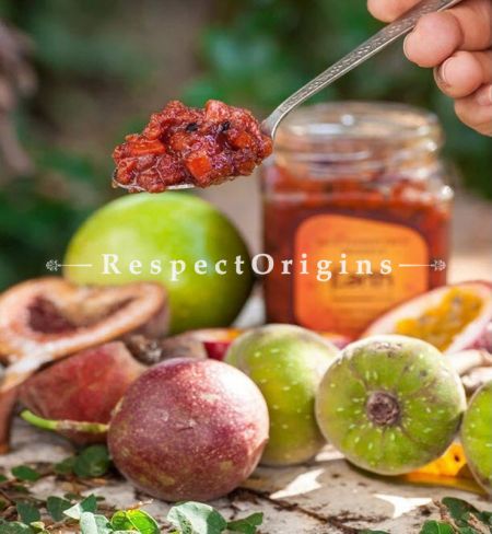 Fig Passion Fruit; Grape & Sweet Lime and; Mulberry Preserve Jam; Set of 3; Gourmet, Preserves, Ethnic, RespectOrigins. com