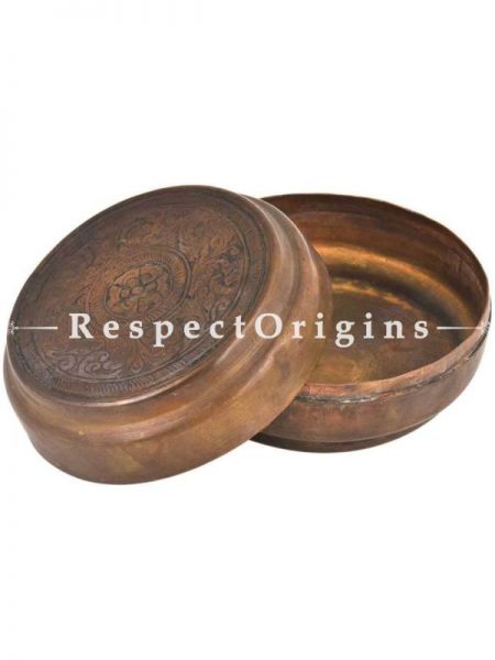 Buy Vintage Brass Roti Box, Collectibles, Keepsake Box, Round At RespectOrigins.com