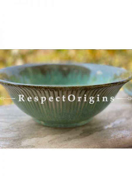 Handmade and HandPainted Khurja Pottery Ceramic Multi Purpose Serving and Snack Bowls ; RespectOrigins.com