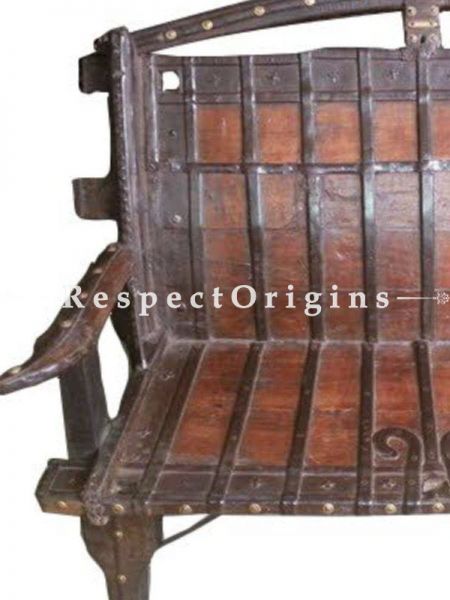 Buy Hand Carved Antique Finish Brown Wooden Sofa At RespectOrigins.com