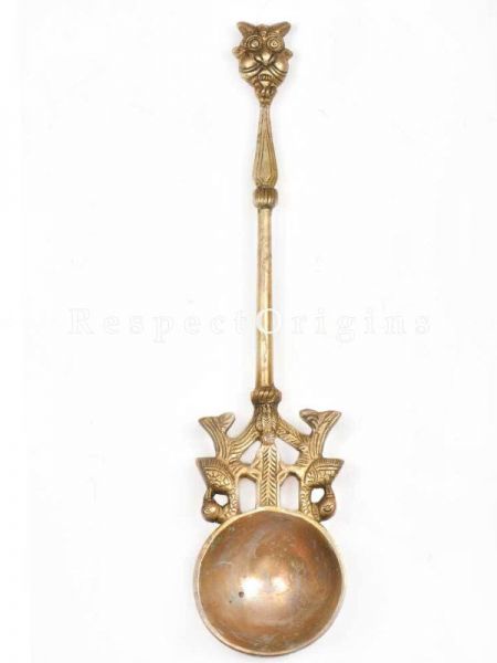 Buy Hand Crafted Engraved Brass Puja Holy Water Spoon At RespectOrigins.com
