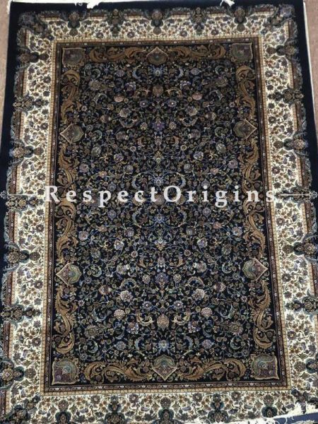 Buy Gorgeous Tabrez Hand knotted Kashmiri Silk Carpet in 5x7 Ft. At RespectOriigns.com
