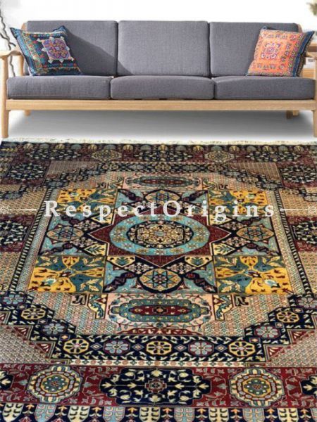 Buy Sara Gorgeous Rich Handwoven Woolen Carpet; oriental Area Rug; Size 10x13 Ft At RespectOrigins.com