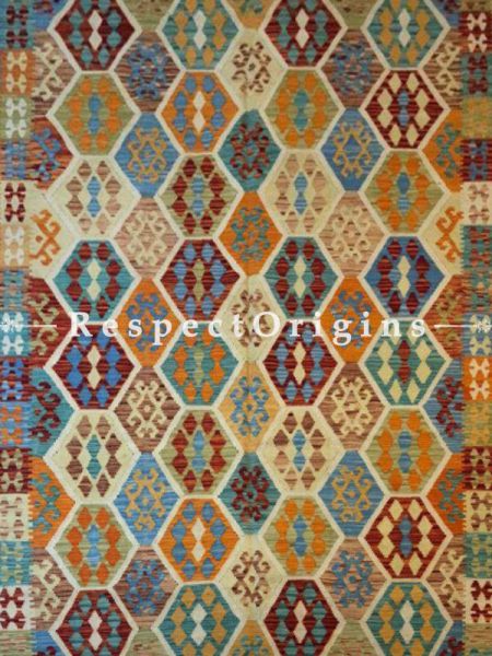 Buy Hugo Bold Trendy Contemporary Boho Area Rug; Hand knotted Woolen Carpet; Size 6.7x10 Ft At RespectOrigins.com