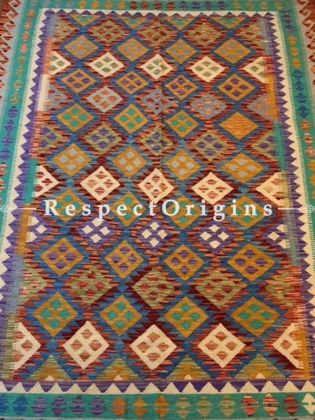Buy Kylie Stonewashed Look Colorful Area Rug; Contemporary Carpet; Size 6x8.6 Ft At RespectOrigins.com