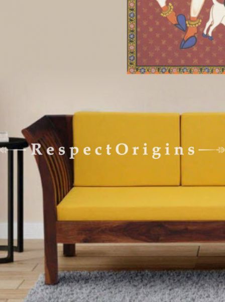 Buy Jamaica 3 Seater Sofa Chair; Yellow Cushions At RespectOrigins.com