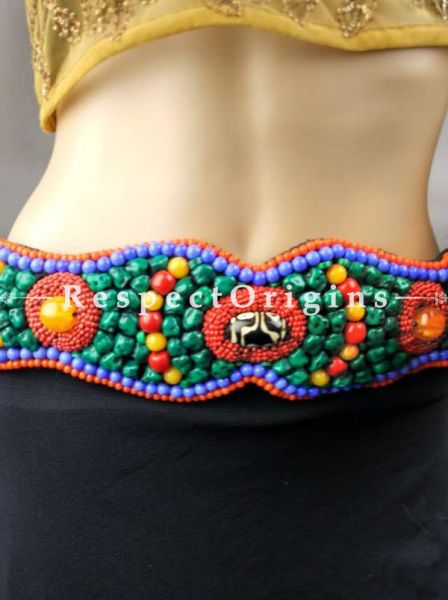Exquisite Women's Boho Exotic Ladakhi Bead-Work Belts; Multi-color; Handcrafted; RespectOrigins.com