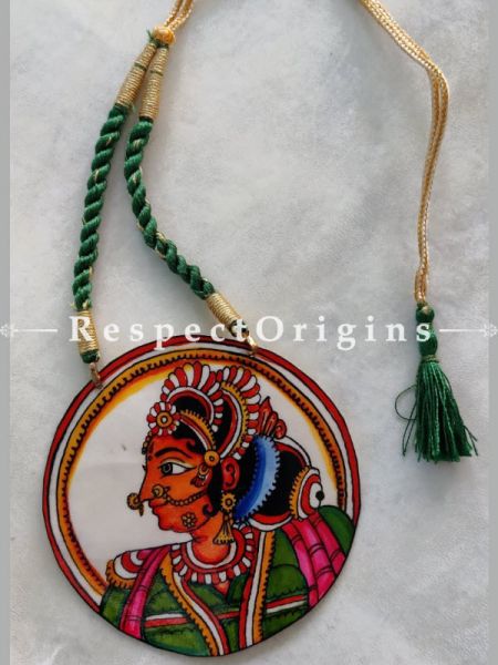 Handpainted Vintage Style Leather Necklace; RespectOrigins.com