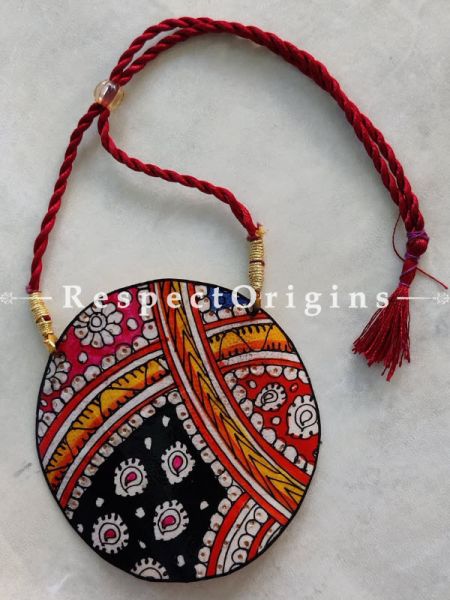 Painted Handmade Tribal Leather Necklace; RespectOrigins.com