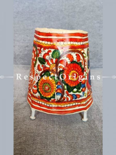 Decorative Floral HandPainted Leather Puppetry Art Lamp Shade | Handmade Leather Lampshade for Home Decor  ; RespectOrigins.com